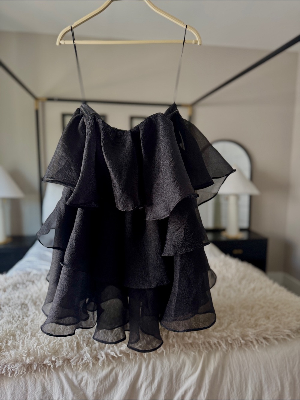 Altar’d State Black Tiered Ruffle Mini Skirt - Picture 3 of 7